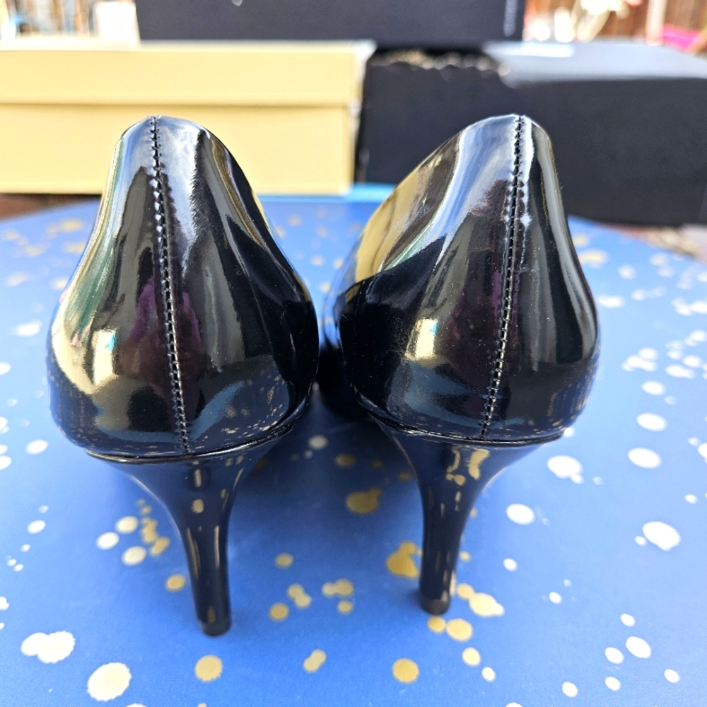Bella Vita Define ll Black Pat Heels Shoes Women's Size 7.5 - Picture 12 of 15